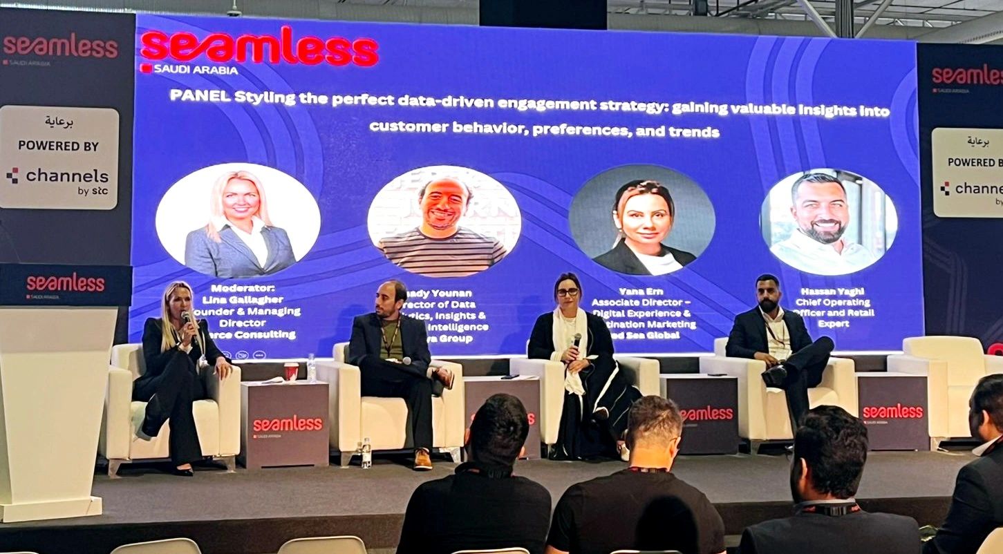 Yana Ern on the Seamless Saudi Arabia panel discussing data-driven engagement strategy